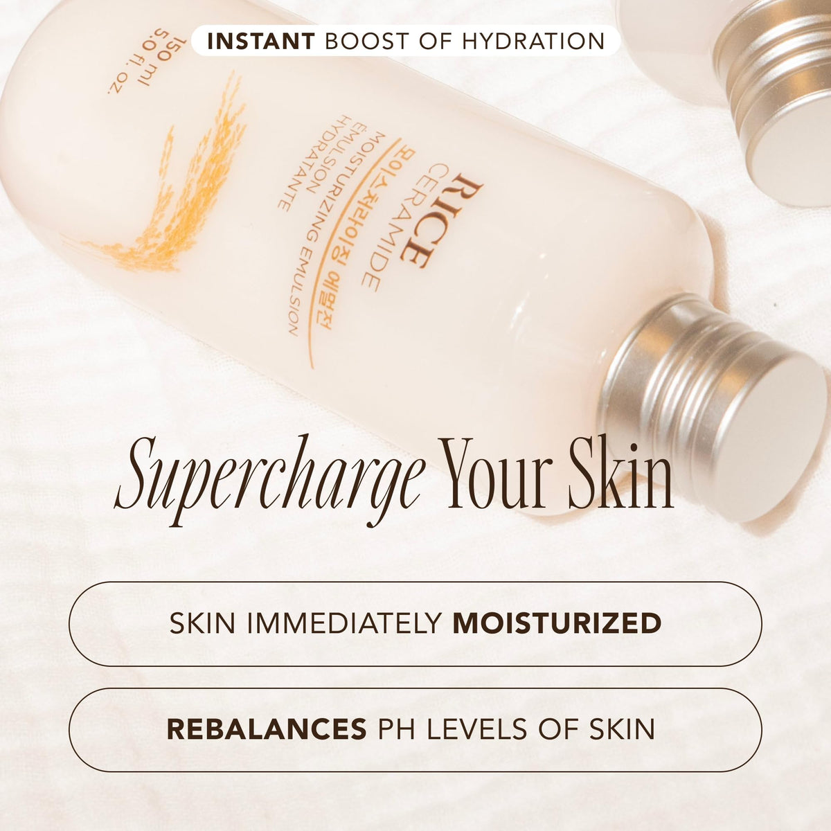 THE FACE SHOP rice extract ingredient close-up highlighting brightening benefit