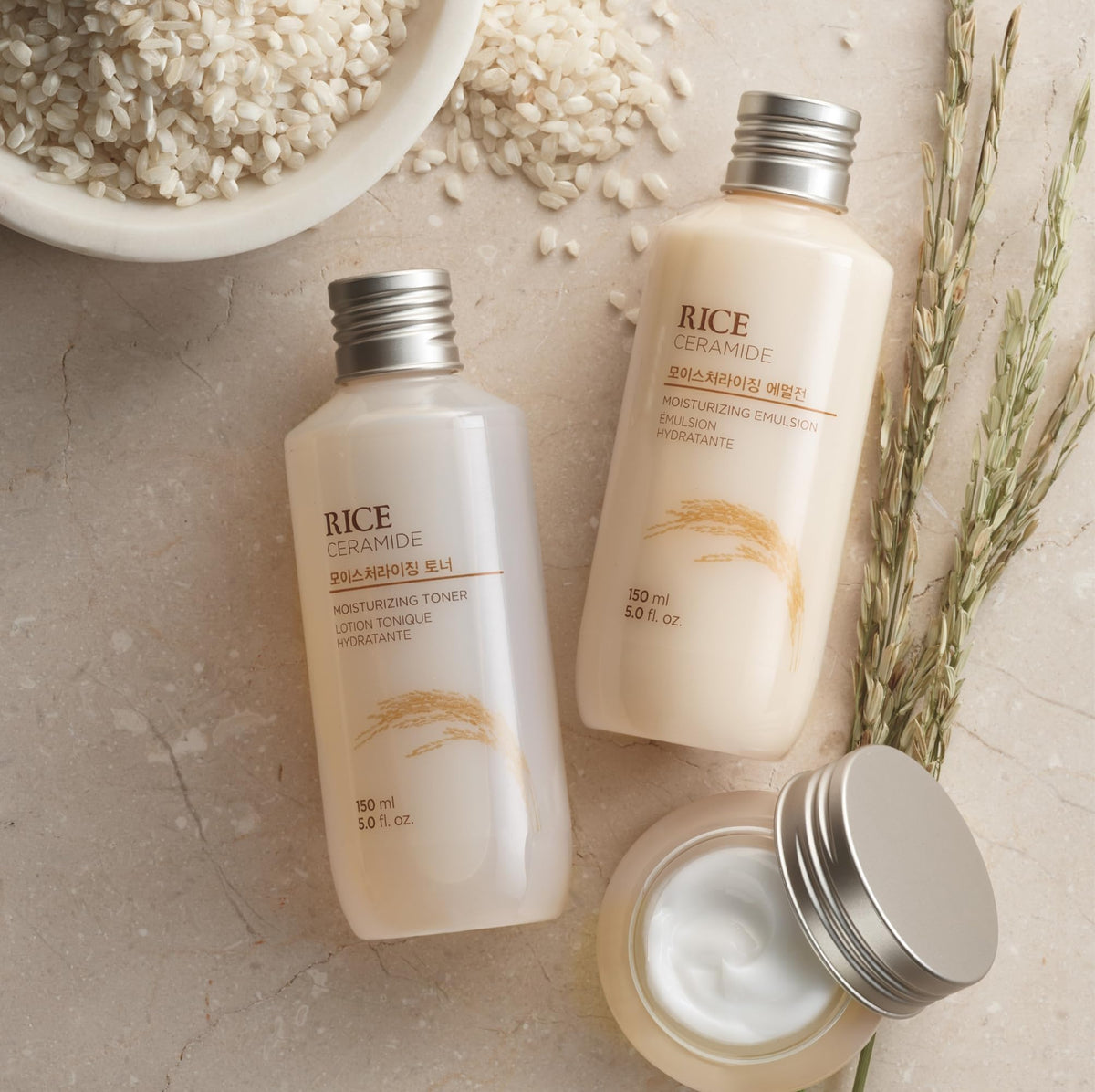 THE FACE SHOP 5 fl oz size comparison showing travel-friendly volume