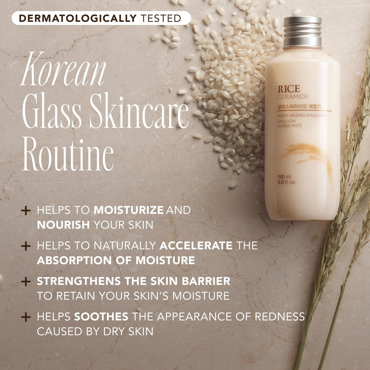 THE FACE SHOP texture close-up illustrating silky, lightweight hydration