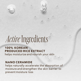THE FACE SHOP pour texture on hand showing lightweight watery consistency benefit