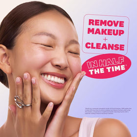 THE FACE SHOP jelly rinse texture on skin showing clean, hydrated finish