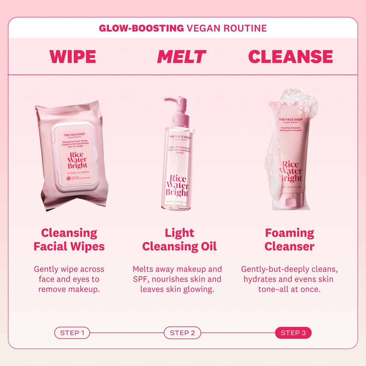 The Face Shop cleanser in hand showing size and travel convenience