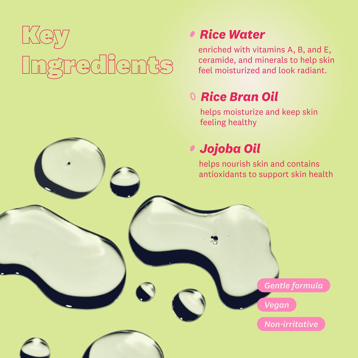 The Face Shop ingredient label showing rice extract and jojoba details