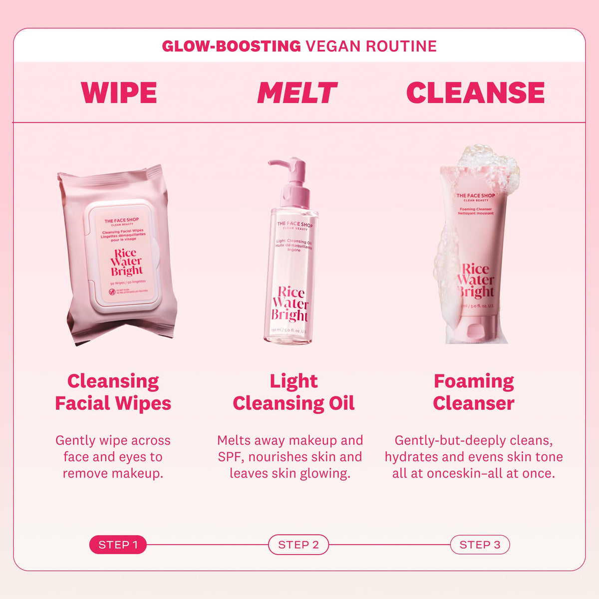 THE FACE SHOP wipes on bathroom counter conveying travel-ready convenience