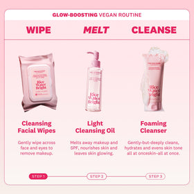 THE FACE SHOP wipes on bathroom counter conveying travel-ready convenience