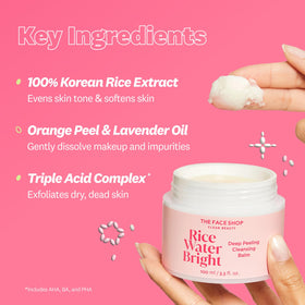 Balm melting into an oil on skin to dissolve makeup and SPF effectively
