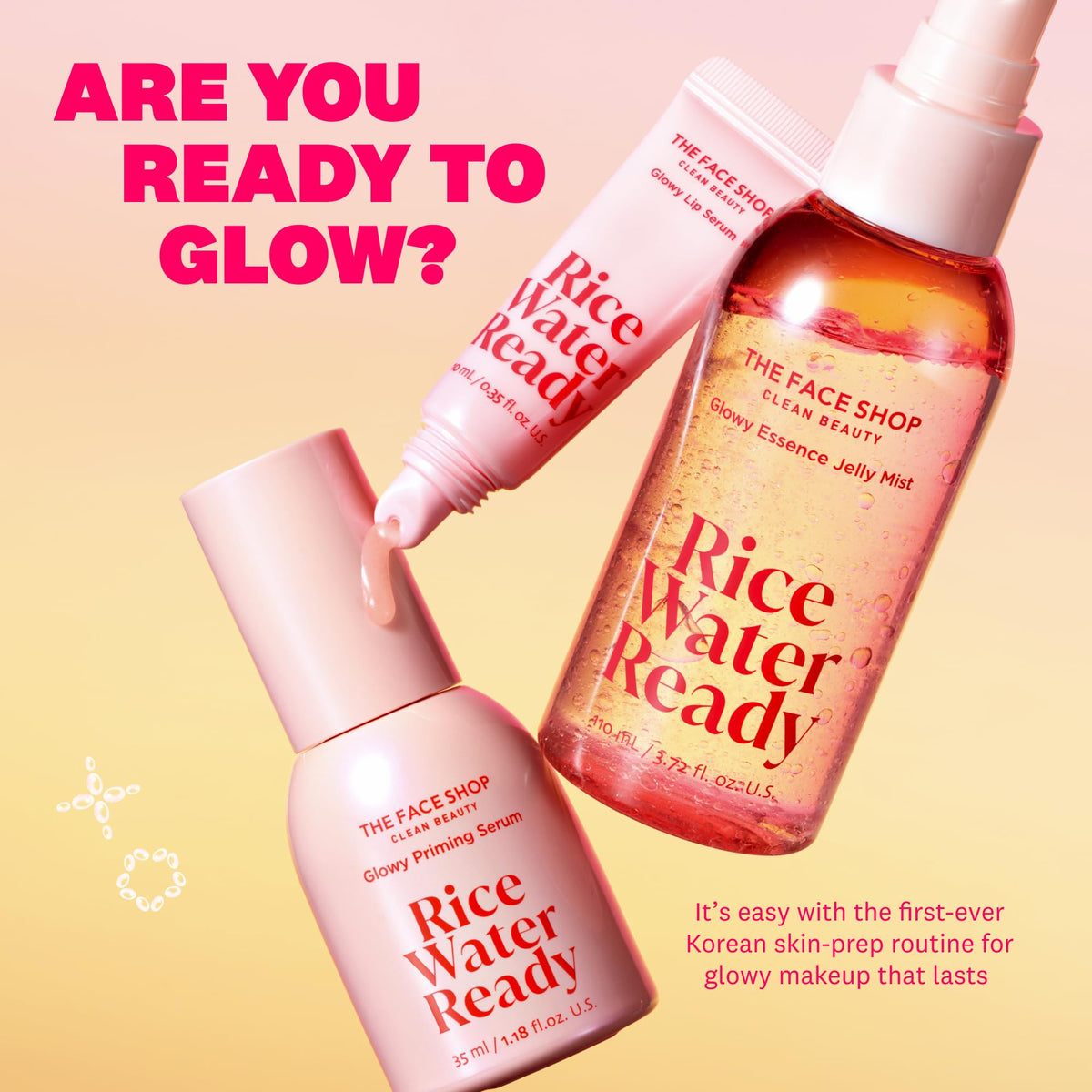 THE FACE SHOP bottle held in hand showing true size and scale