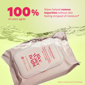 THE FACE SHOP single wipe unfolded to display size and thickness