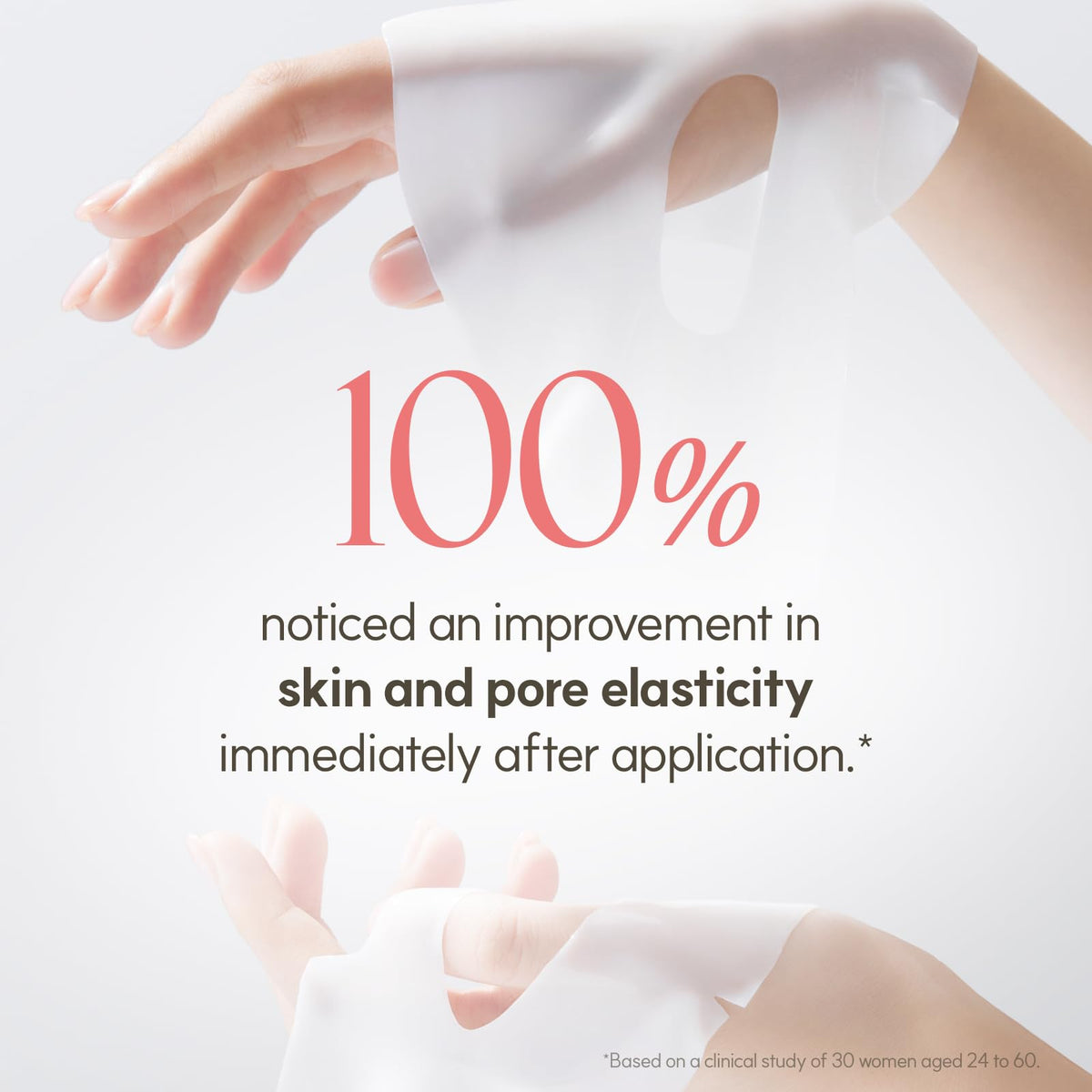 THE FACE SHOP mask next to a coin illustrating size and scale benefit