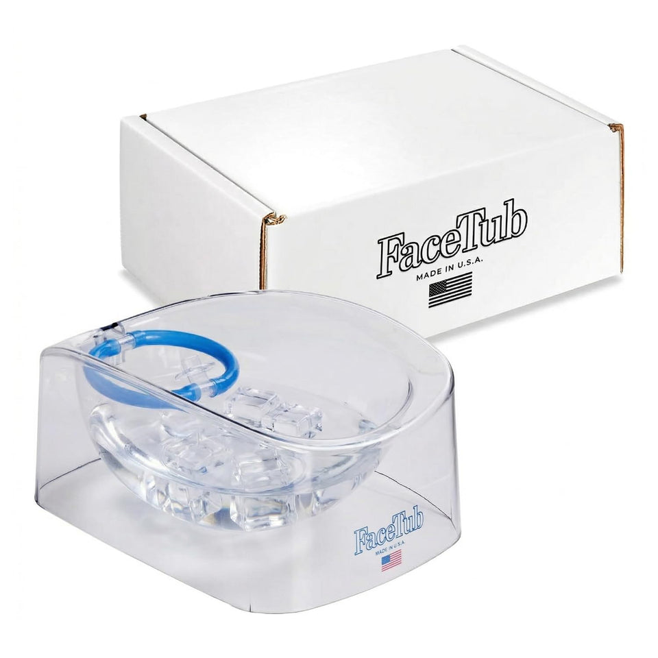 The FaceTub front view showing compact face ice bowl for easy storage and home use