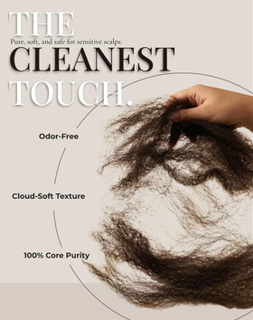 The Fox close-up of kinky 4C texture showing seamless blend with natural hair