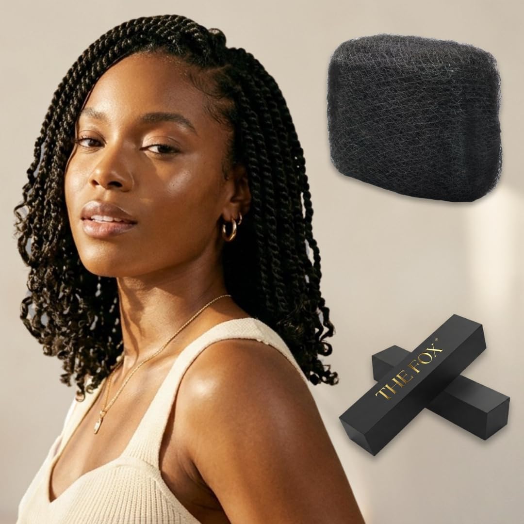 The Fox front packaging showing 14-inch afro kinkys and product benefits