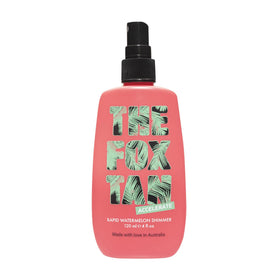 THE FOX TAN front bottle shot showing label and size for quick ID