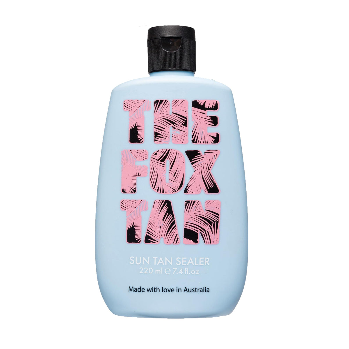 THE FOX TAN front packaging showing bottle and branding for lasting tan