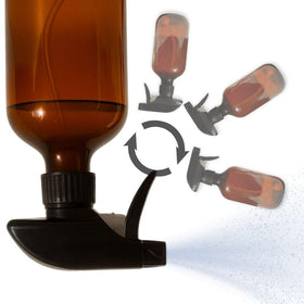 The Green Alcove front view of two 16oz amber spray bottles showing the twin-pack convenience
