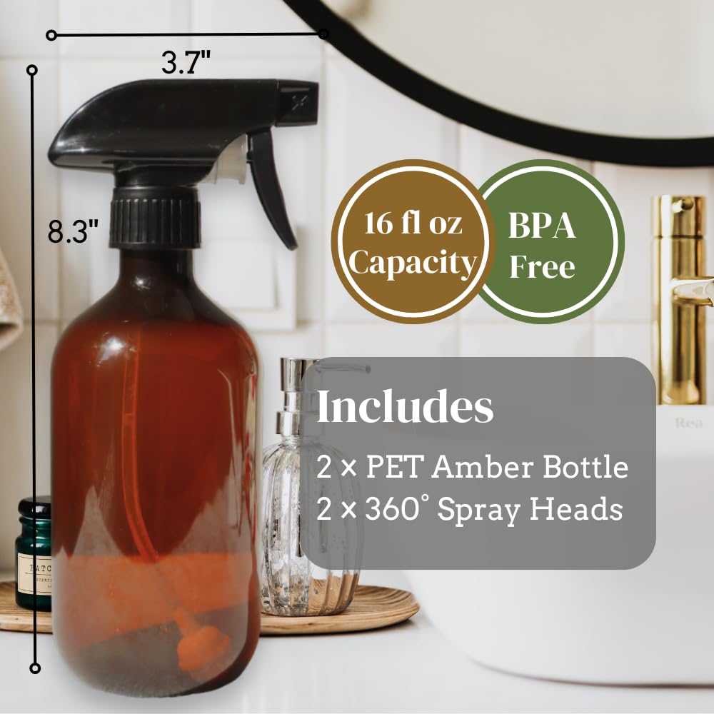 The Green Alcove bottle spraying upside down demonstrating full-angle suction performance
