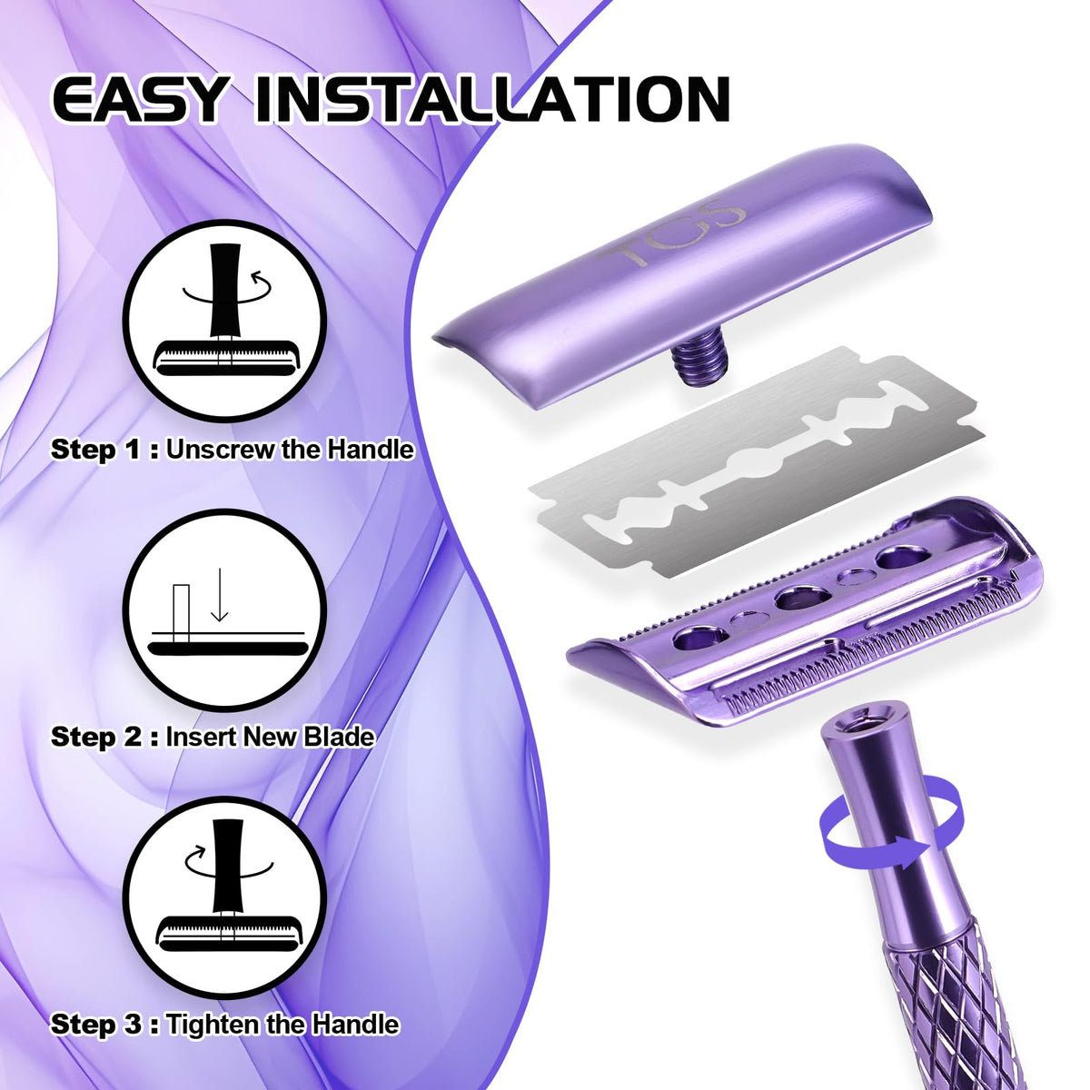 THE GROOMING SOCIETY metal handle close-up texture for secure grip