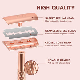 THE GROOMING SOCIETY razor in use shaving leg for smooth, low-irritation results