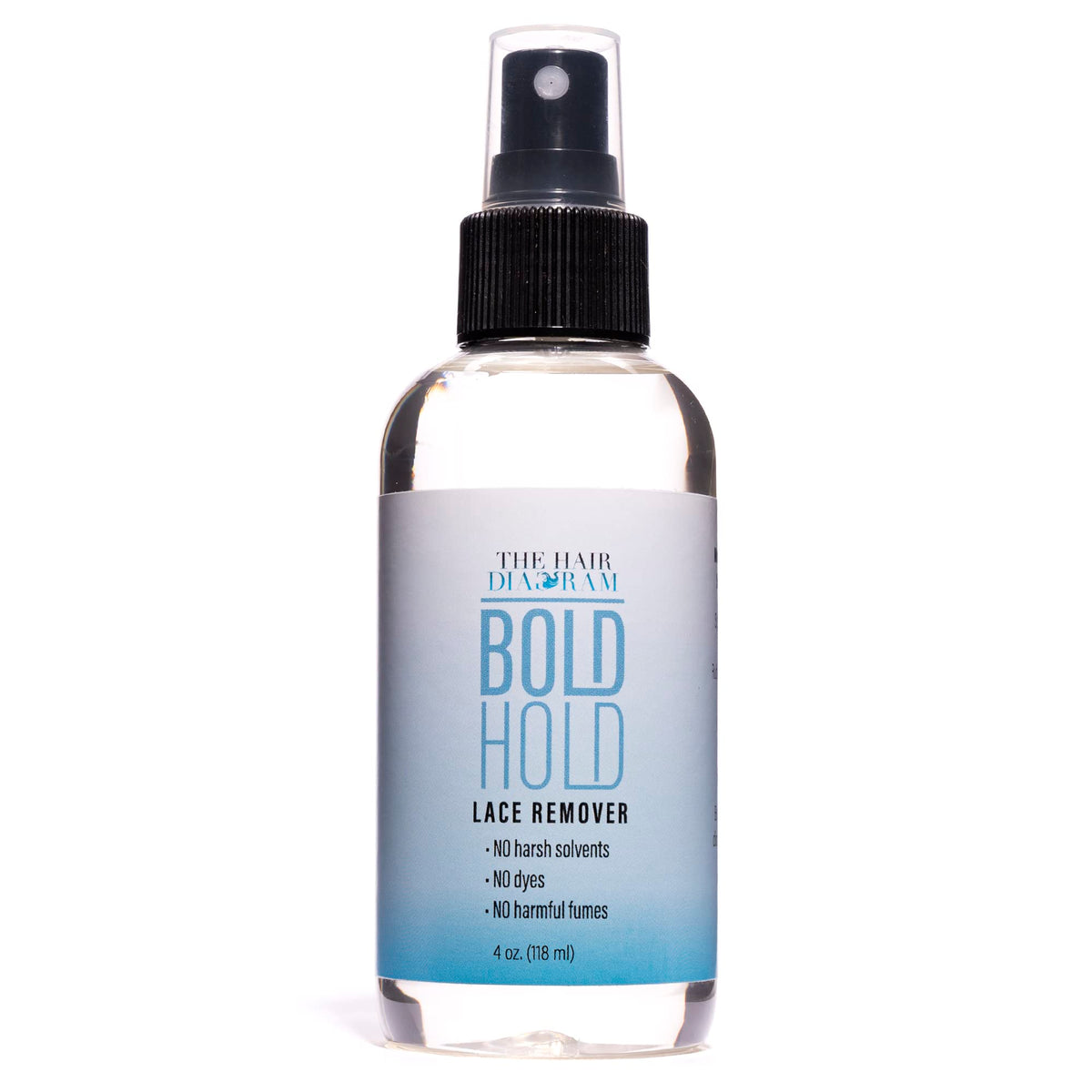 The Hair Diagram bold hold bottle front view showing product and quick application benefit