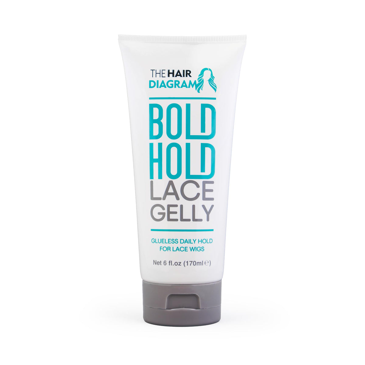 The Hair Diagram bottle front view showing brand and product, highlights convenient daily hold