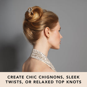 The Hair Edit close-up of soft silver finish highlights sleek durable look
