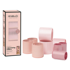 The Hair Edit front packaging showing 9 ceramic rollers and professional styling benefits