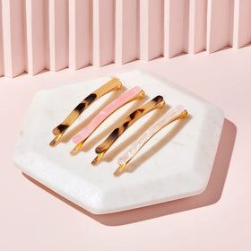 The Hair Edit marble bobby pins rounded tip detail ensuring scalp protection and gentle grip