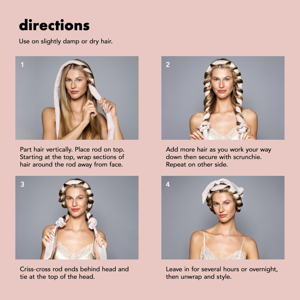 The Hair Edit scrunchies detail showing gentle hold and no pulling