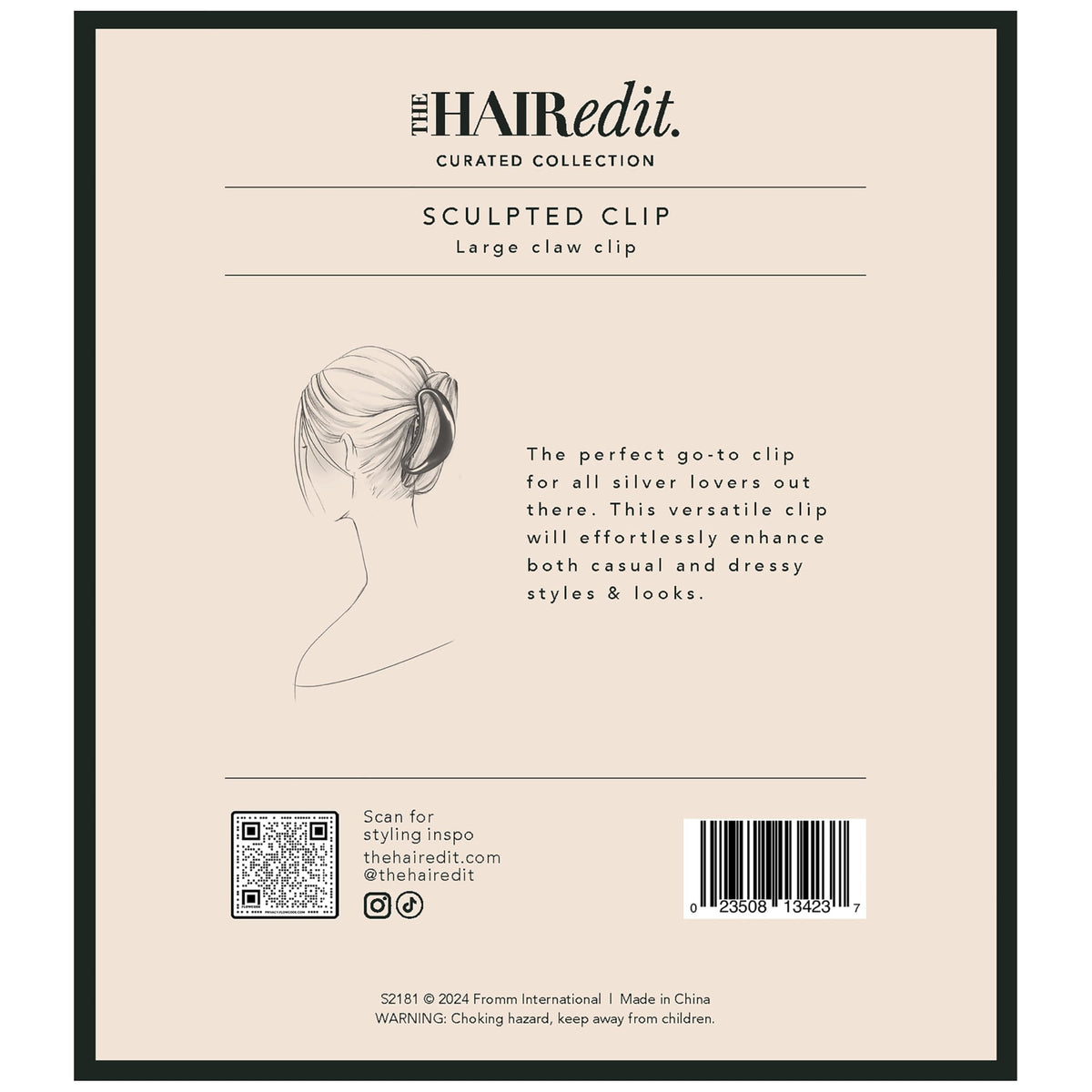 The Hair Edit clip styled with an everyday outfit for elevated accessorizing