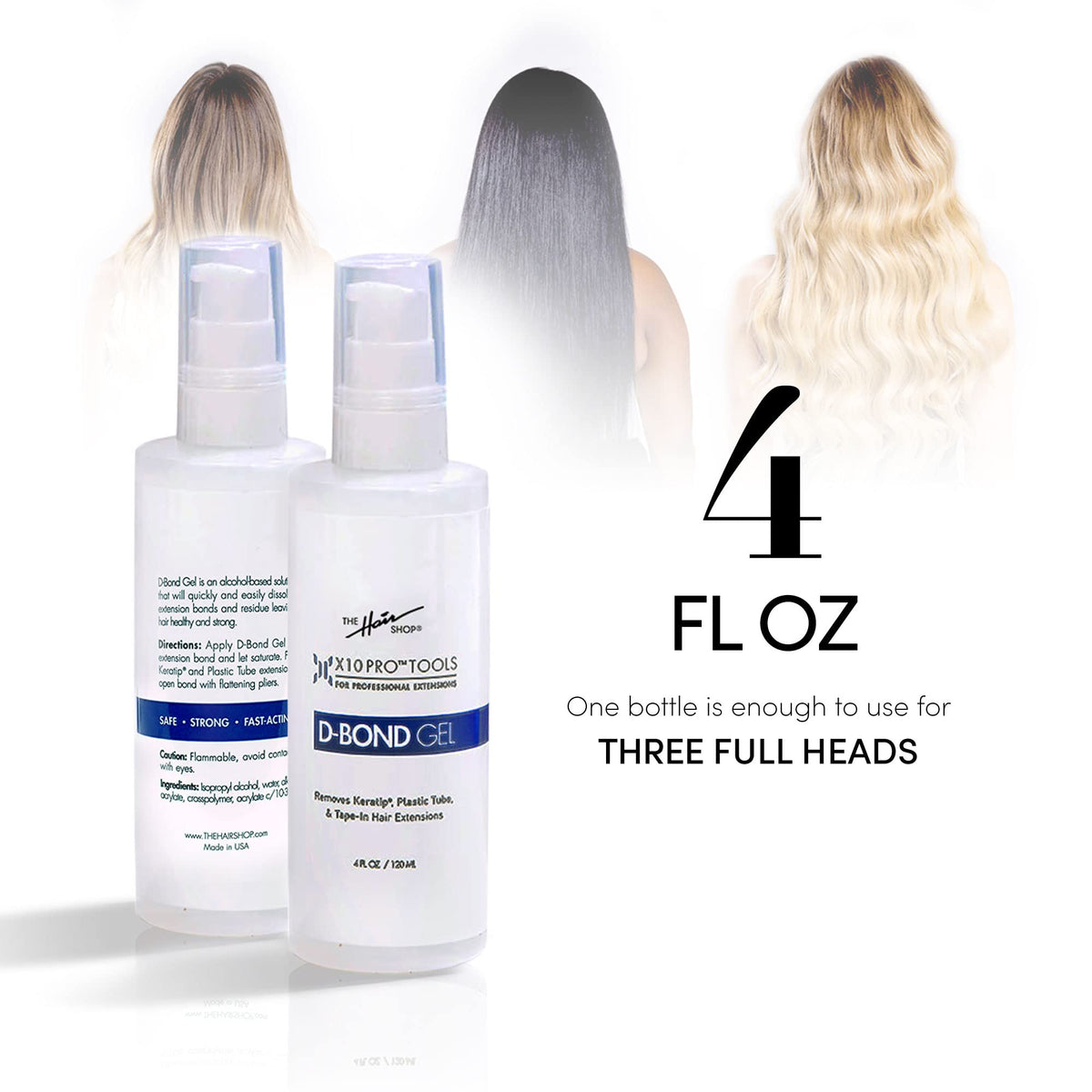 The Hair Shop remover applied to a K‑Tip bond illustrating safe removal benefit