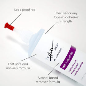 The Hair Shop remover liquid texture close-up demonstrating clean formula