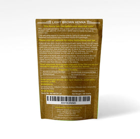 The Henna Guys rinsed hair detail showing glossy light brown finish and smoother hair texture benefit