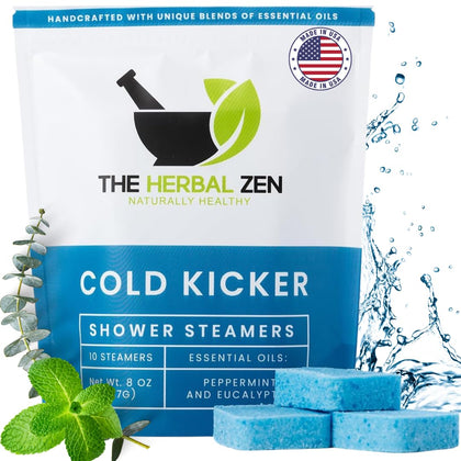 The Herbal Zen front packaging showing ten-count steamers and fresh design benefit: clear gifting presentation