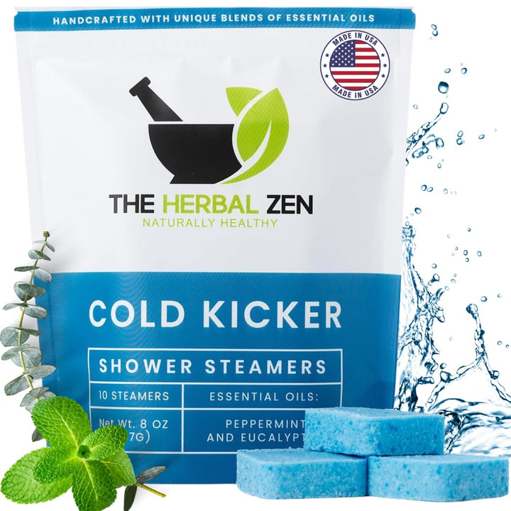 The Herbal Zen front packaging showing ten-count steamers and fresh design benefit: clear gifting presentation