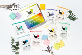 the herbal zen wellness bathroom shelf styled with steamers for daily ritual benefit