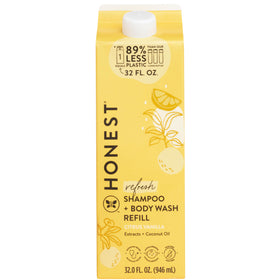 The Honest Company 32oz refill carton front showing product and eco benefit