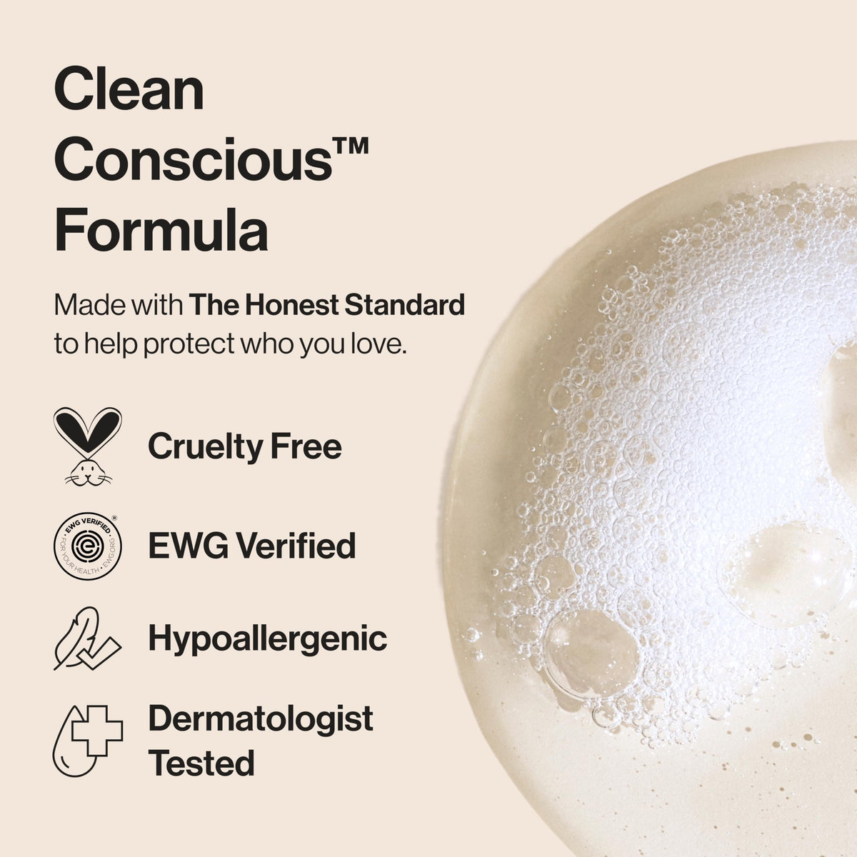 The Honest Company parent washing child showing tear-free gentle wash benefit
