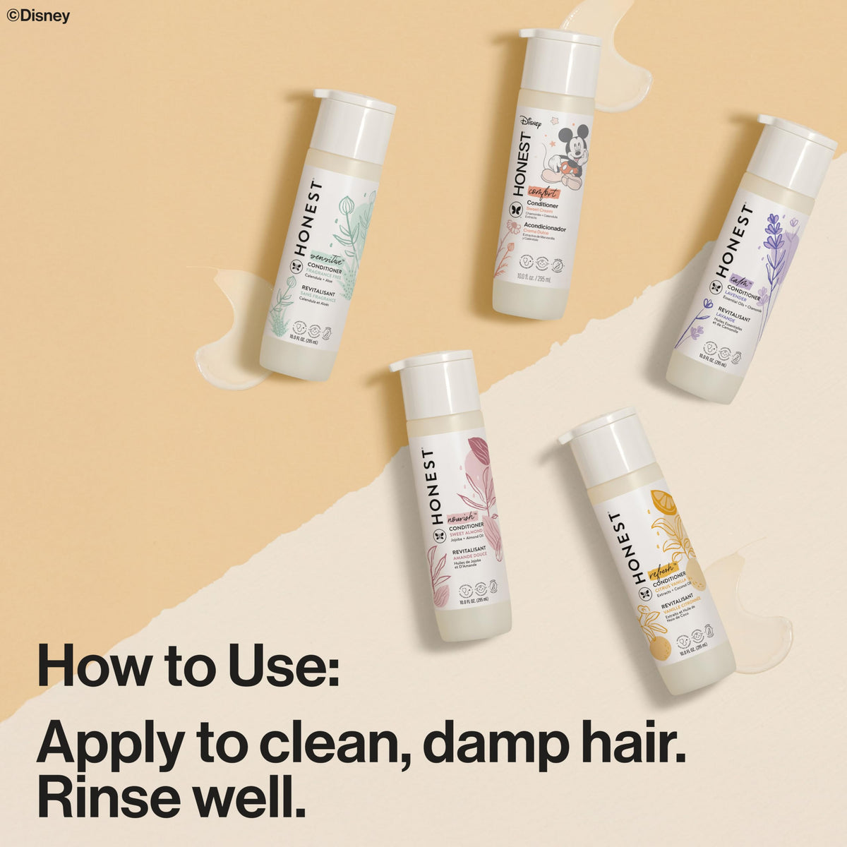 The Honest Company conditioner in family bathroom during bath time showing safe-use benefit