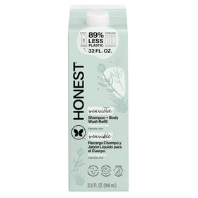 The Honest Company front packaging showing fragrance-free gentle cleanser benefit