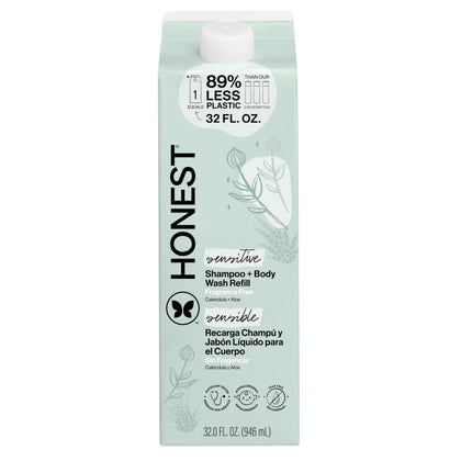 The Honest Company front packaging showing fragrance-free gentle cleanser benefit