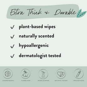 The Honest Company wipe cleaning a baby face highlighting gentle hydrating benefit