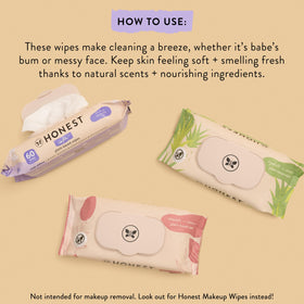 The Honest Company wipe texture close-up showing thick soft fabric for gentle cleaning