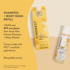 The Honest Company Lavender carton label detail showing naturally derived ingredients
