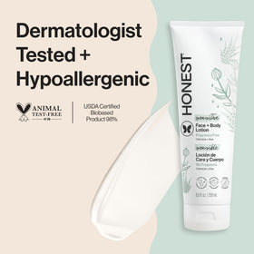 The Honest Company pump dispensing lotion for quick, no-mess application benefit