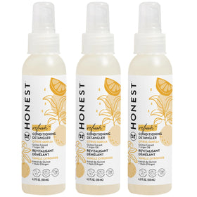 The Honest Company front packaging showing three Citrus Vanilla bottles for easy use