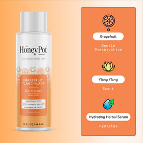 Close-up gel texture of The Honey Pot Company wash demonstrating rich hydration