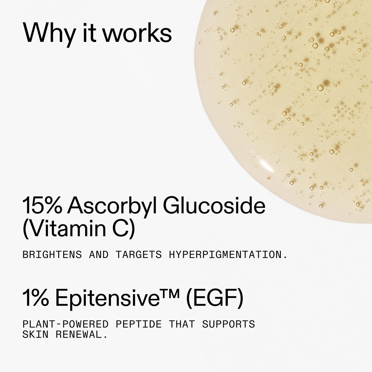 The INKEY List being applied to face, illustrates usage and brightening routine benefit