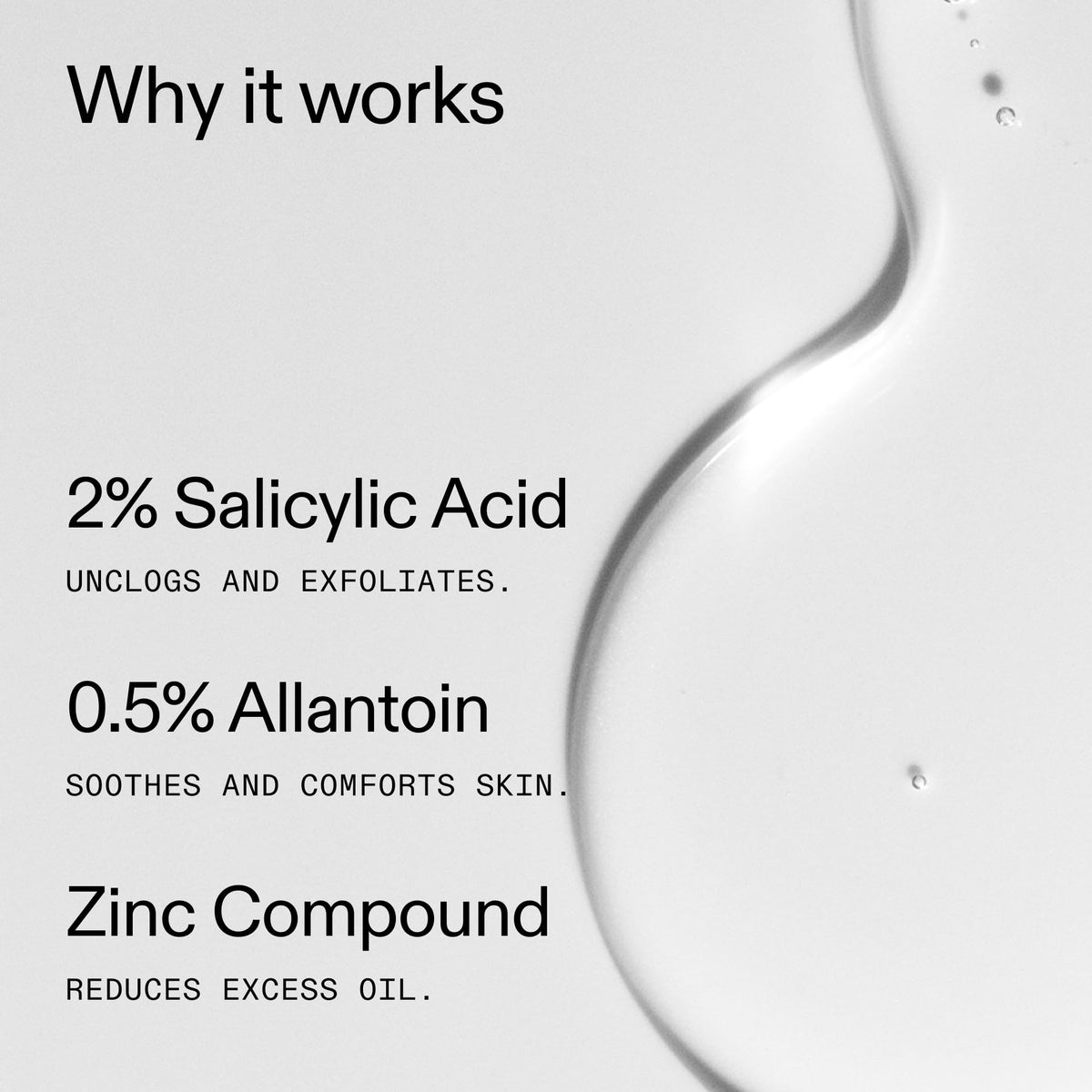 the inkey list applied to cheek demonstrating targeted cleansing benefit