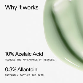 The INKEY List ingredients panel label highlighting azelaic acid and soothing allantoin