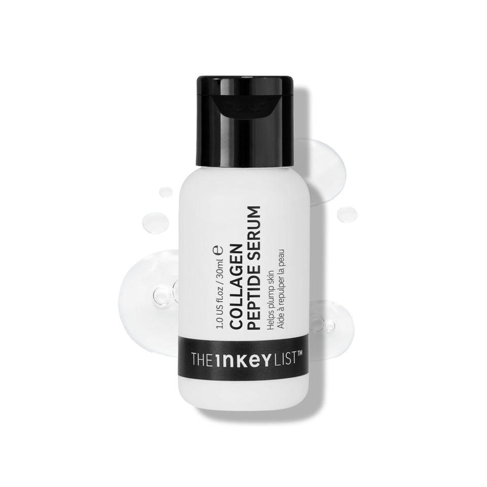 The INKEY List front packaging showing bottle and box, clear product benefits